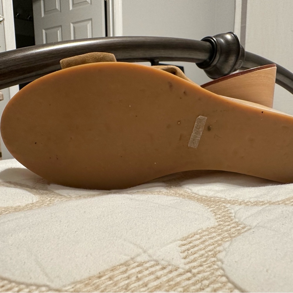 Loeffler Randall Brown Suede Wedge Sandals - Picture 7 of 9